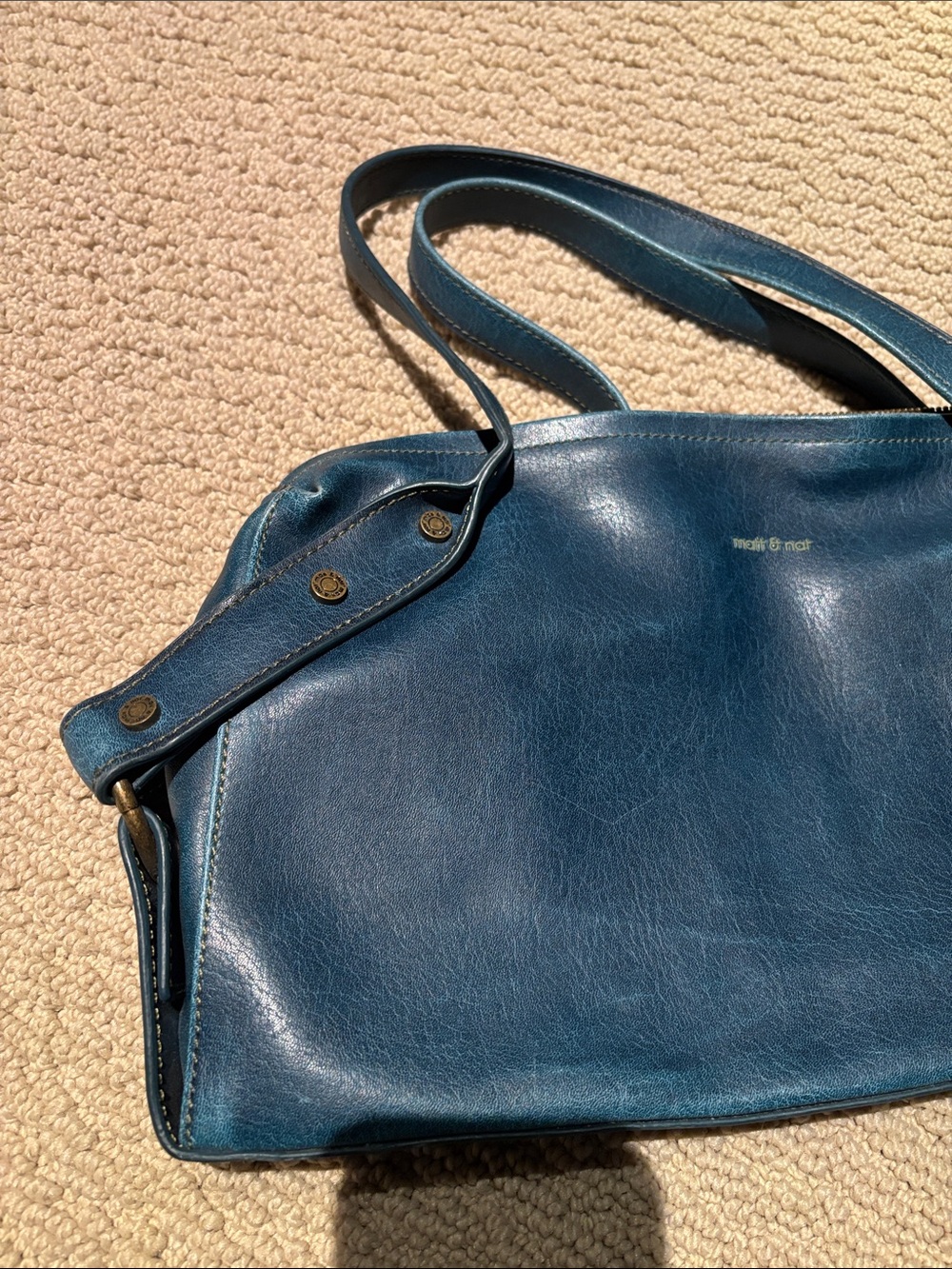 Matt & Nat Teal Blue Shoulder Bag - Picture 2 of 4